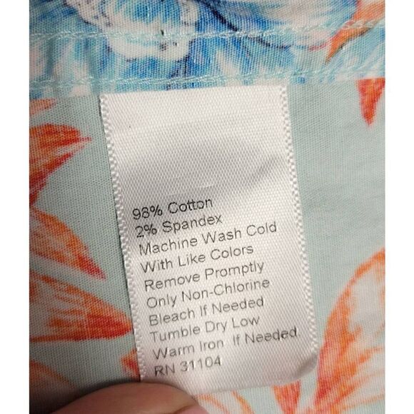 Mens Medium Button Down  Short Sleeve  Crew Neck Collared Hawaiian Shirts - Picture 15 of 16